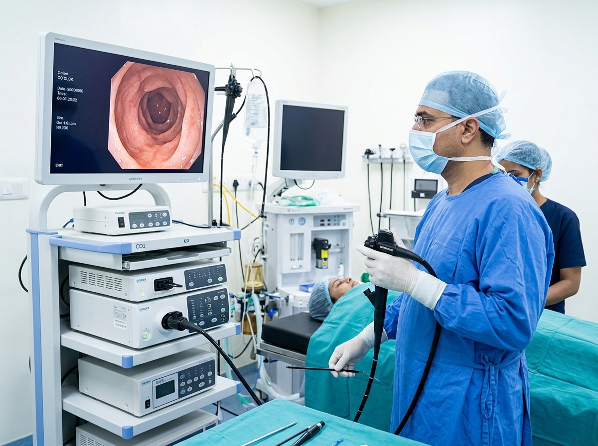 Dr. P. K. Sethy in state-of-the-art endoscopy suite